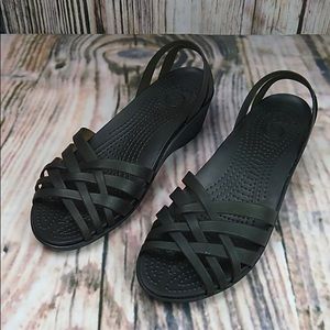 Huaraches with platform heel